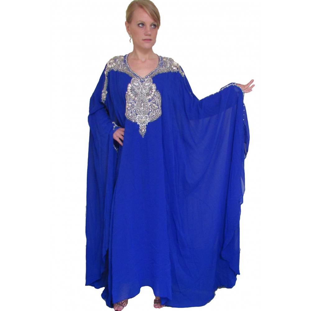 Robe de soirée orientale et de mariage arabe, robe dubai papillon