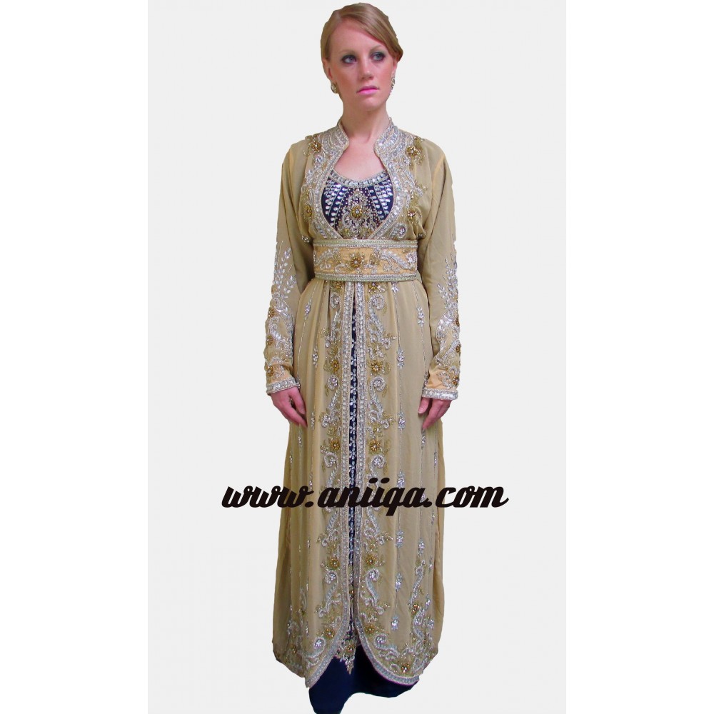 Caftan Dubai, robe orientale, robe arabe , robe de soirée orientale