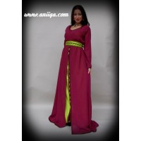 caftan marocain prune 