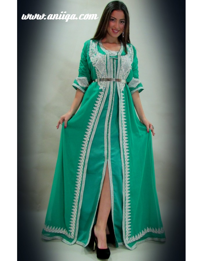 robe marocaine verte