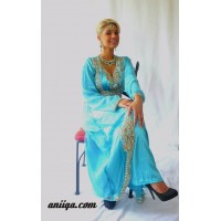 location caftan marocain turquoise 