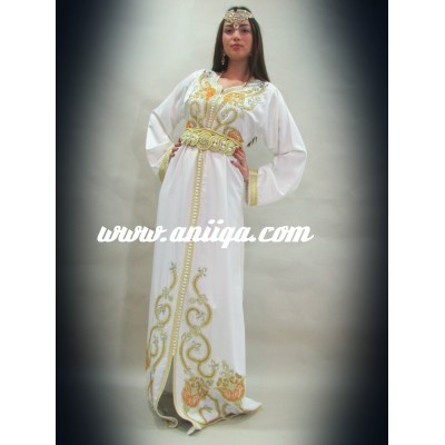 location caftan fiançailles blanc 