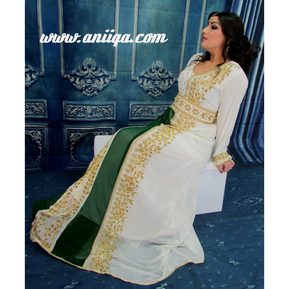 caftan sari blanc de mariage