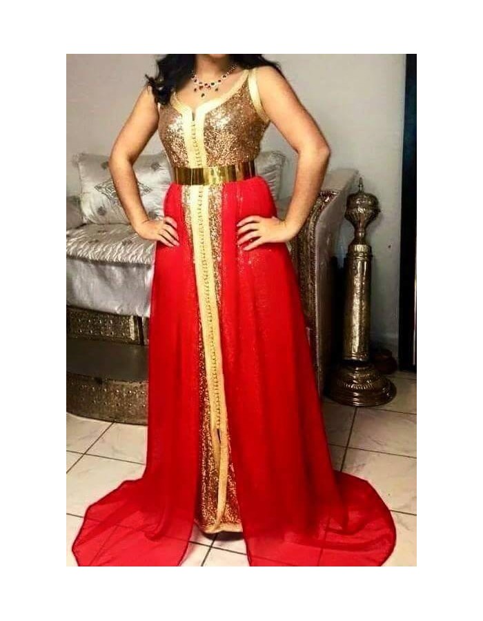 robe rouge et or