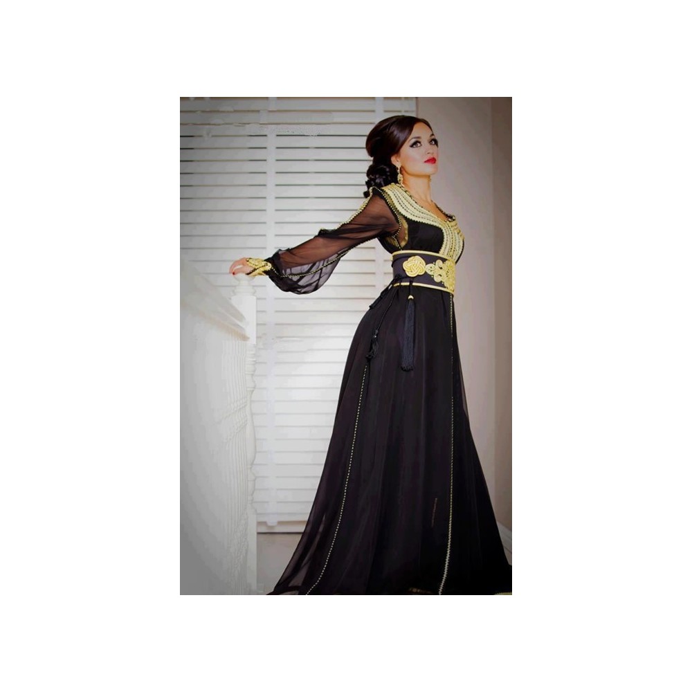 Robe marocaine  noir  grande taille 2015/2016