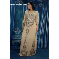 Caftan beige perlé 