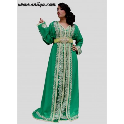 Robe de soirée orientale verte pour mariage  2016