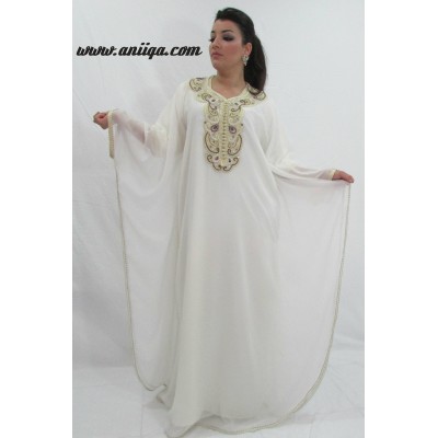 robe papillon blanche marocaine 