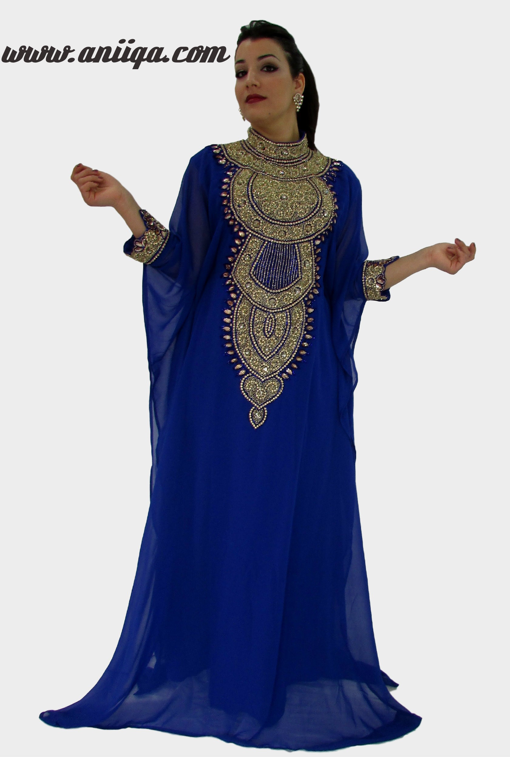 robe orientale bleu roi
