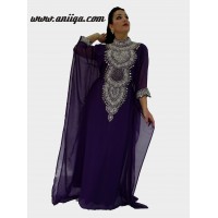 Robe de soirée orientale luxe violette modèle 2016