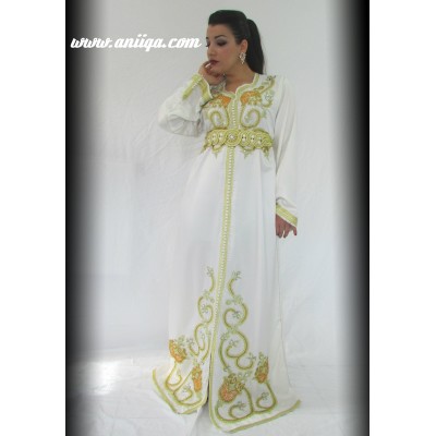 robe marocain  mariage blanche 