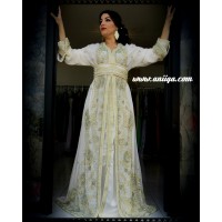 CAFTAN TAKCHITA SARI BLANC DE MARIAGE 2018/2019