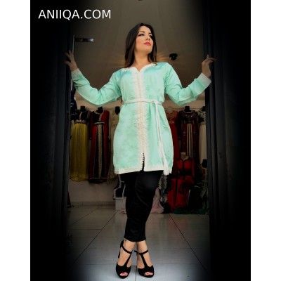 caftan mini , tunique orientale avec majdoul