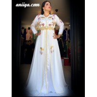 robe de soirée marocaine et orientale blanche de mariage 2016 /2017