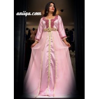 robe orientale moderne luxe rose pale perlé