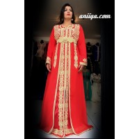 caftan marocain takchita de mariage rouge