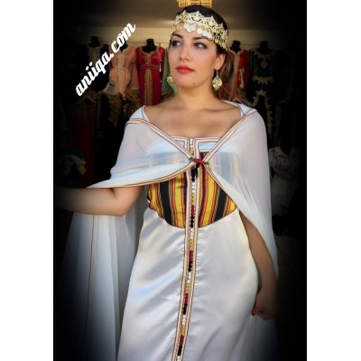 Robe kabyle avec burnous pour mariage 