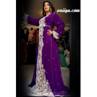 Caftan marocain Sari violet