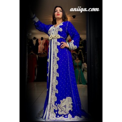 takchita marocain sari bleu roi à paris