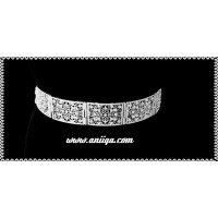 ceinture marocaine metal cristal argent 