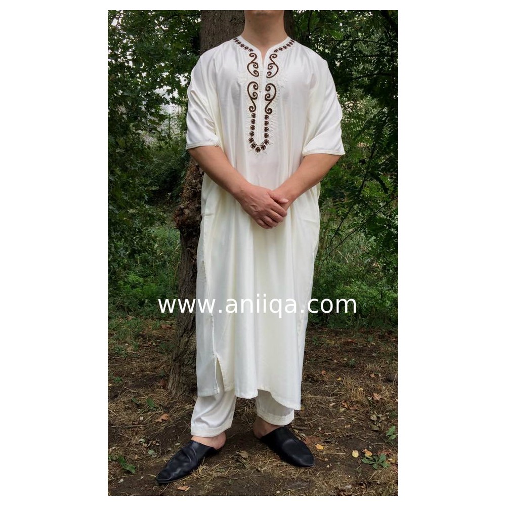 Gandoura marocaine pour homme moderne 