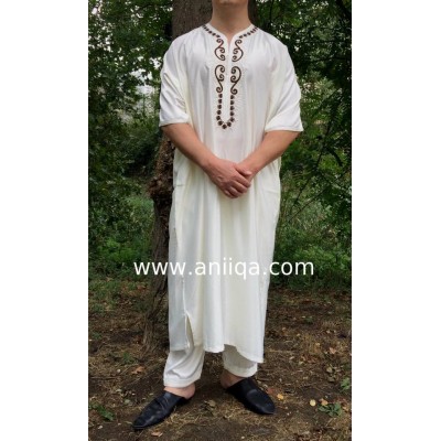 Gandoura marocaine pour homme moderne 