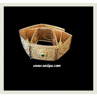 Ceinture marocaine  en métal strass argent