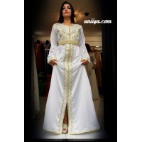 Caftan marocain blanc 