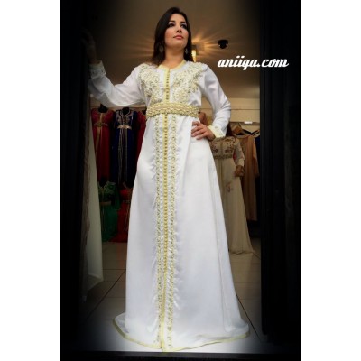 Caftan marocain blanc 