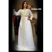 Caftan marocain blanc 