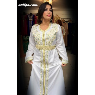 Caftan marocain blanc 