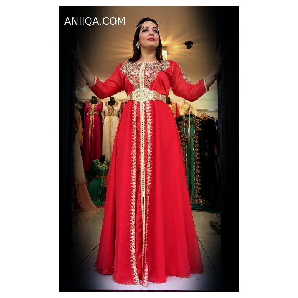 Caftan Plissé Rouge Vif AVON Colour Crush - Taille Au Choix - Neuf Avec étiquettes