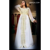 Caftan marocain blanc de mariage 2018