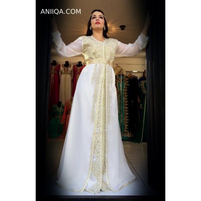 Caftan marocain blanc de mariage 2018