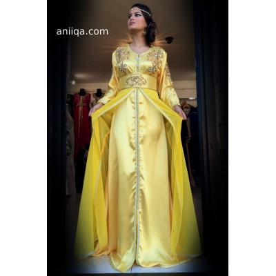 Caftan moderne 2018 jaune