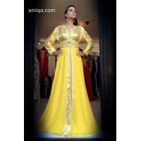 Caftan moderne 2018 jaune