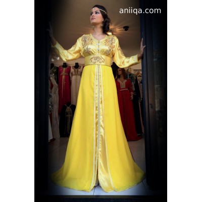 Caftan moderne 2018 jaune