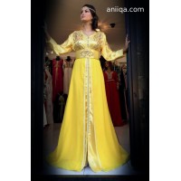 Caftan moderne 2018 jaune