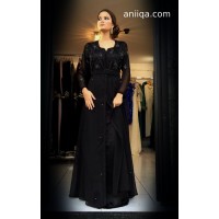 Caftan marocain  2018 chic noir strass