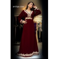 Caftan velours  Bordeaux 