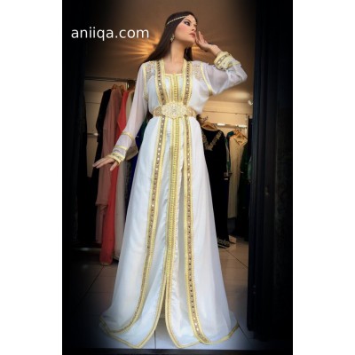 Robe orientale blanche de mariage 