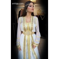 Robe marocaine blanche de mariage