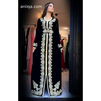 caftan velours noir 