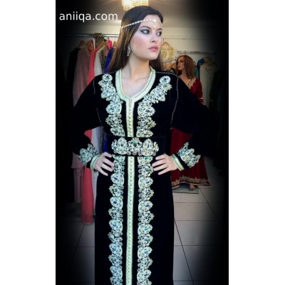 robe marocaine velours noir