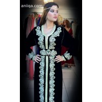 robe marocaine velours noir