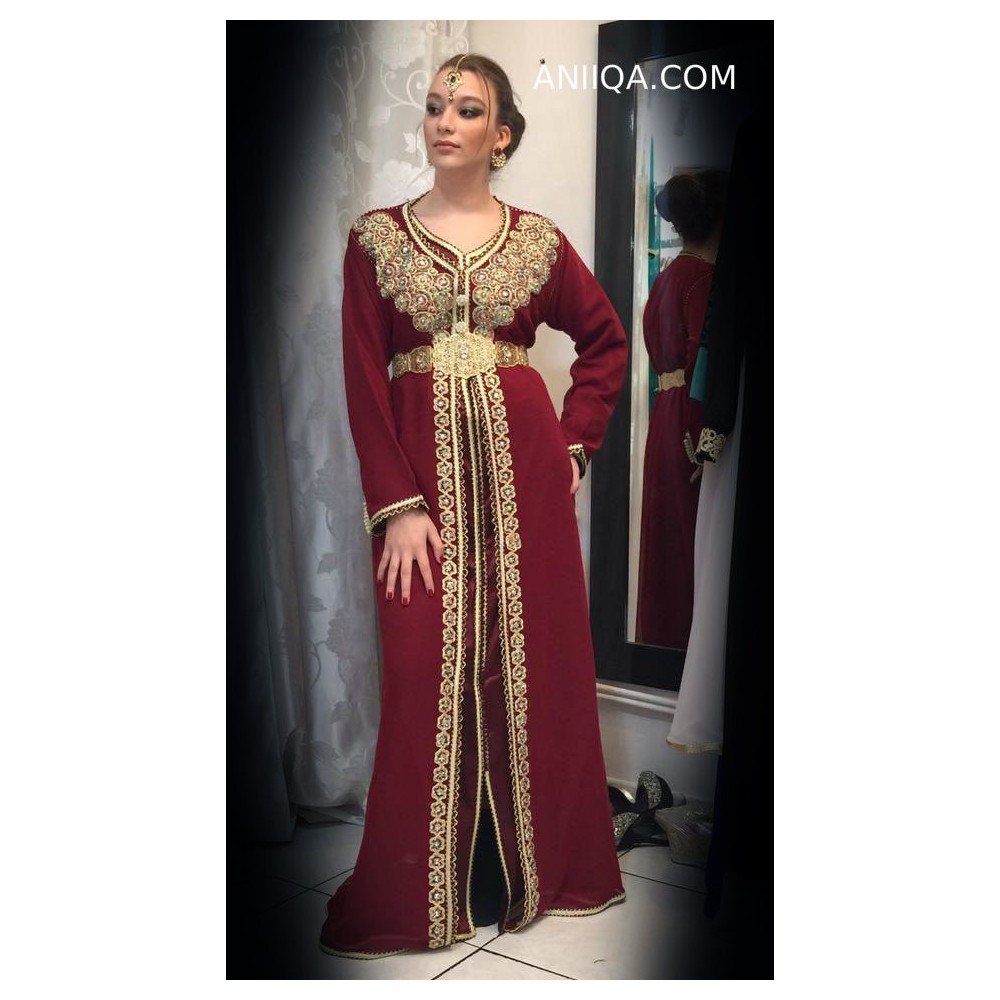 Robe orientale bordeaux 2017