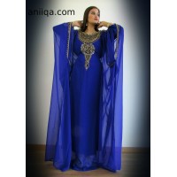 Robe dubai Bleu roi Samiha