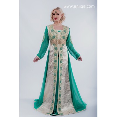 caftan mariée vert