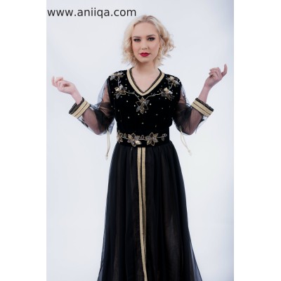 Caftan marocain moderne noir 2017