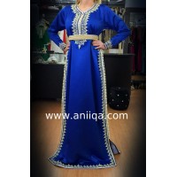 Caftan Simple bleu roi Leila